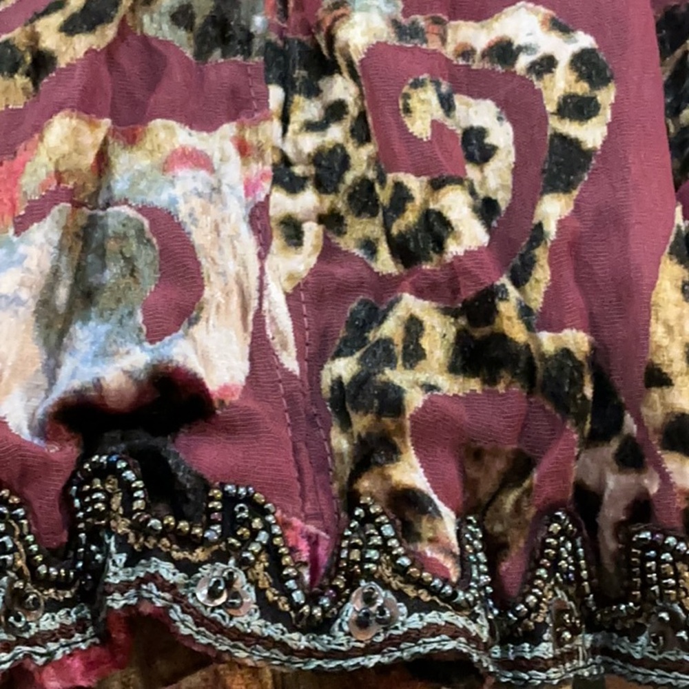 Alberto Makali Multicolor Mixed-Print Velvet-Trim & Beaded Jacket - Picture 14 of 15